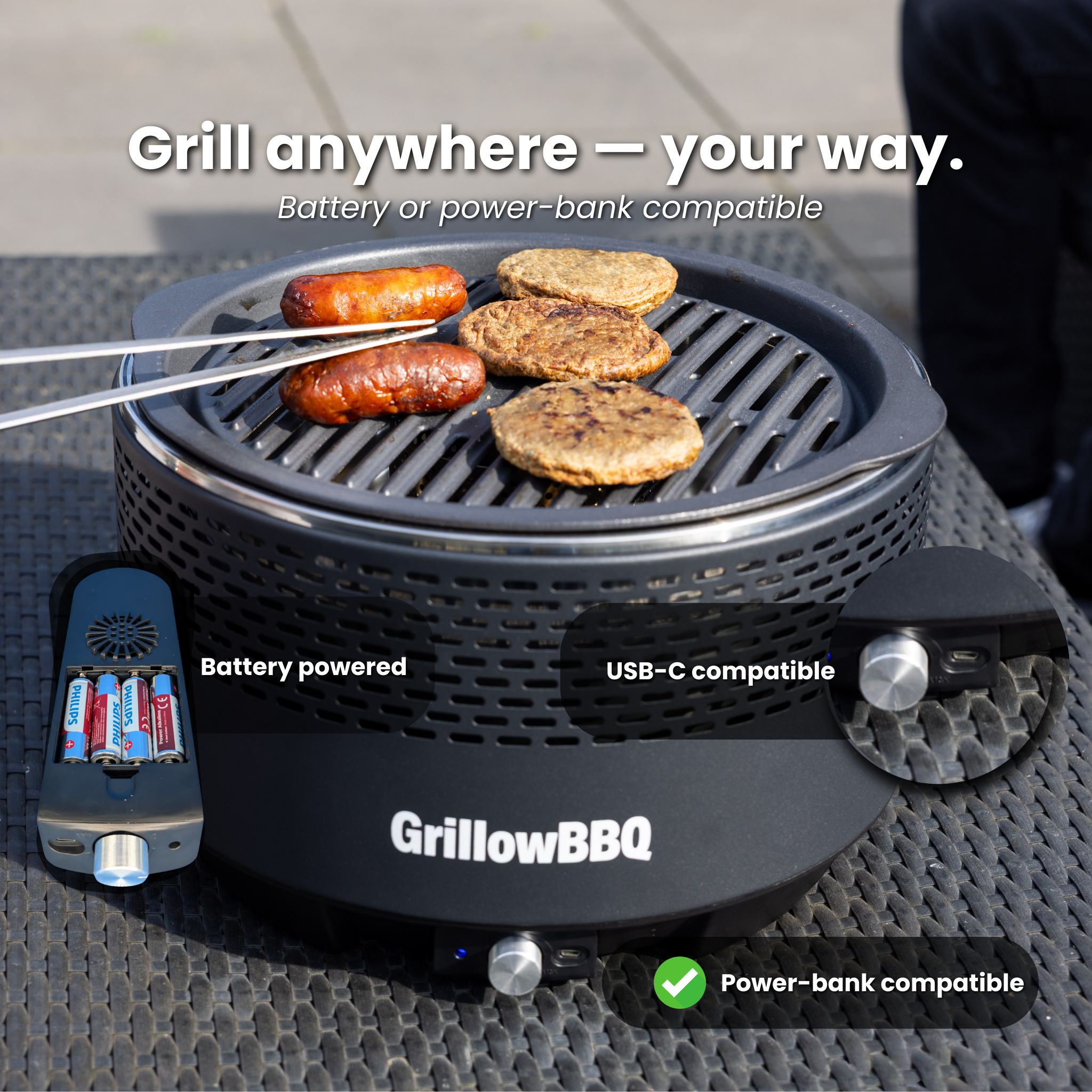 Grillow One – Low-Smoke BBQ